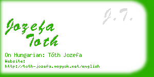 jozefa toth business card